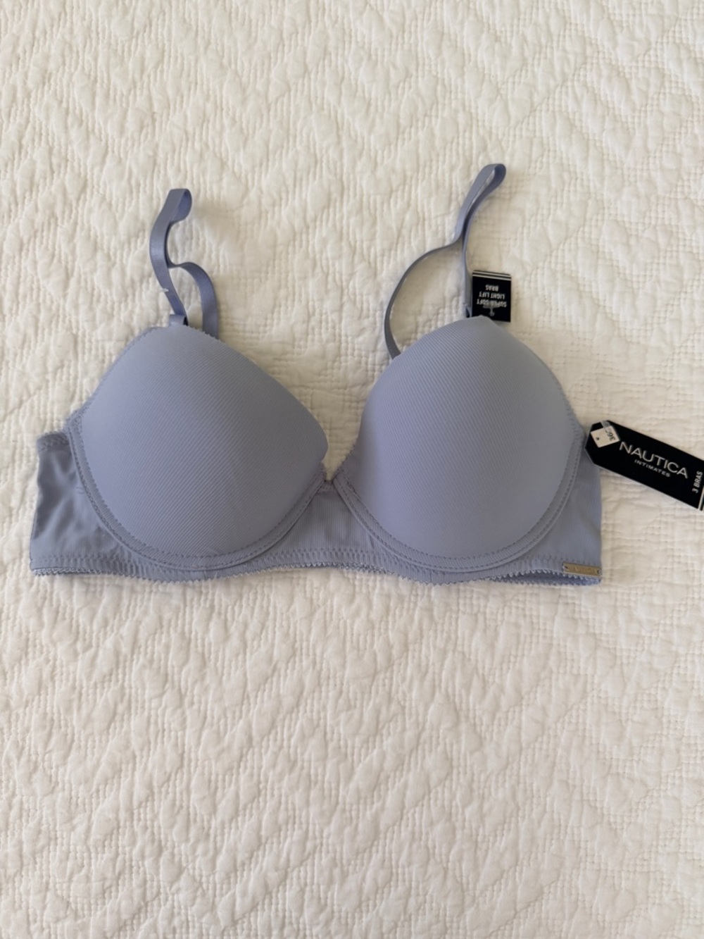 Nautica Dusty Blue Molded T-Shirt Bra with Light Support